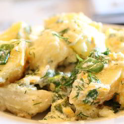 Рецепт Картошки в духовке со сметаной и сыром