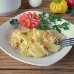 Рецепт Картошки в кефире в духовке