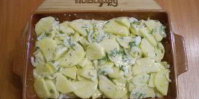 Рецепт картошки в кефире в духовке