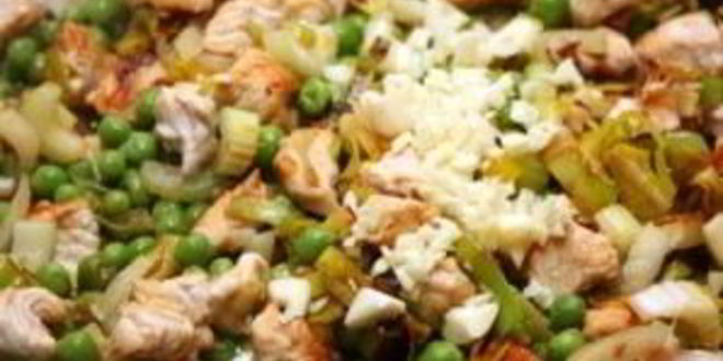 Рецепт коричневого риса с индейкой и овощами