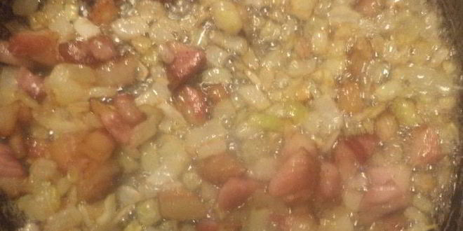 Рецепт риса с фасолью и беконом