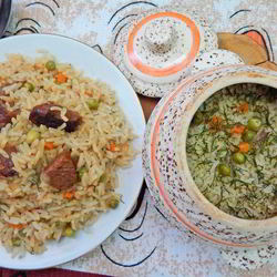 Рецепт Риса с говядиной в горшочках