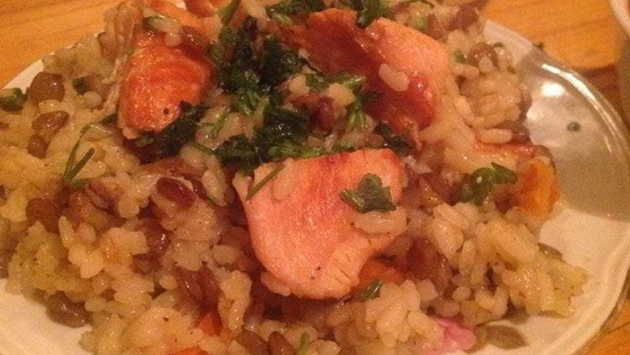 Рецепт риса с курицей и чечевицей