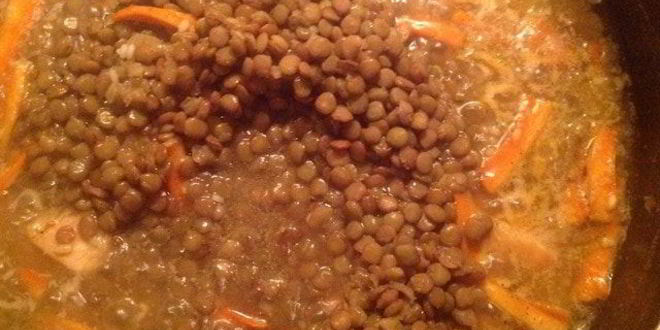 Рецепт риса с курицей и чечевицей