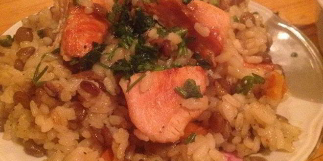 Рецепт риса с курицей и чечевицей