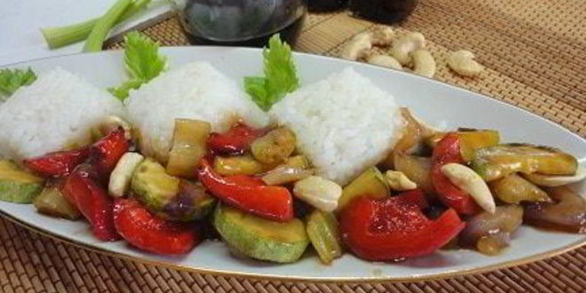 Рецепт риса с овощами в азиатском стиле