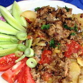 Рецепт Жареной картошки с фаршем