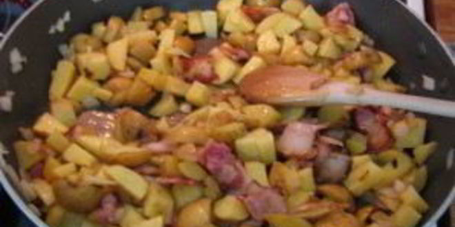 Рецепт жареной картошки с капустой