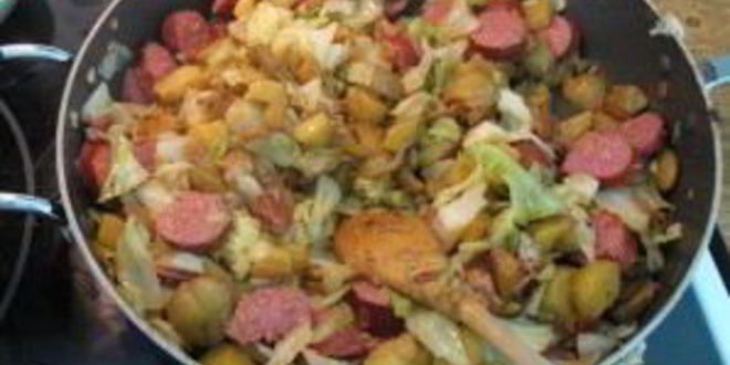 Рецепт жареной картошки с капустой