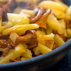 Рецепт Жареной картошки со свежими грибами