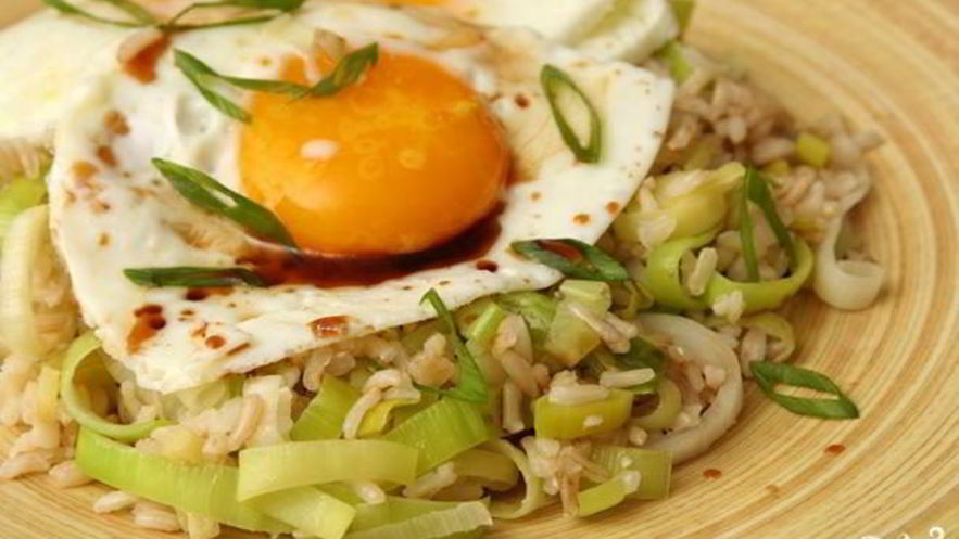 Рецепт жареного риса с имбирем