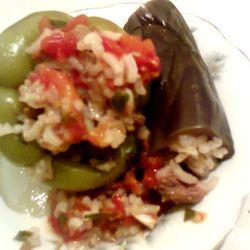 Рецепт Долмы с баклажаном и болгарским перцем