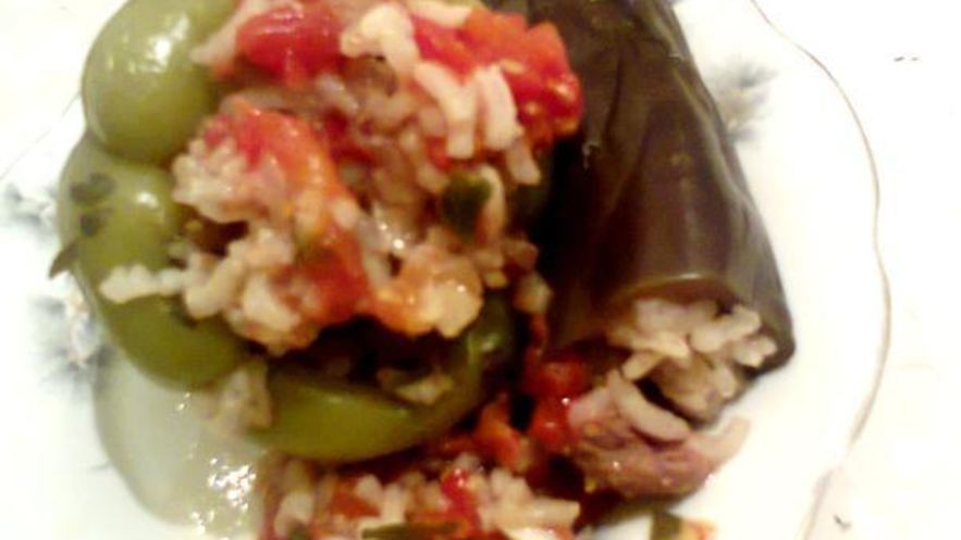 Рецепт долмы с баклажаном и болгарским перцем