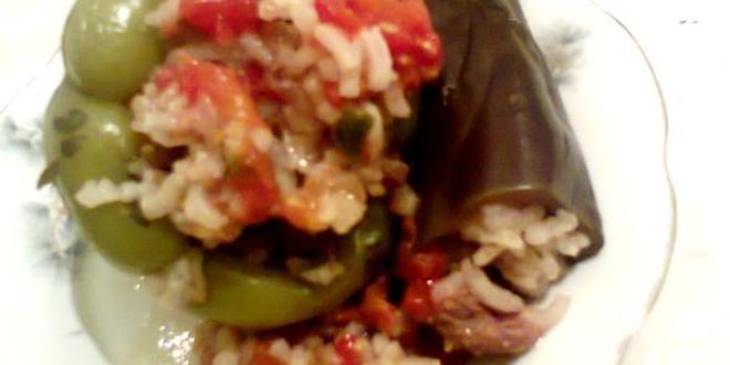 Рецепт долмы с баклажаном и болгарским перцем