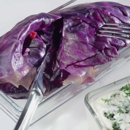 Рецепт Голубцов из красной капусты с уткой