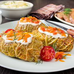 Рецепт Голубцов из савойской капусты со сладким перцем