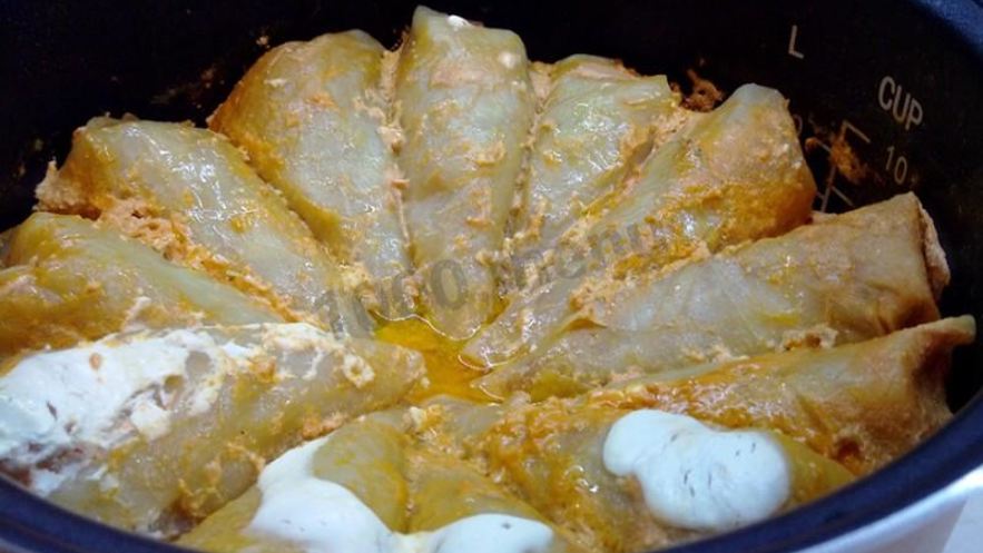 Рецепт голубцов из свиного фарша в мультиварке