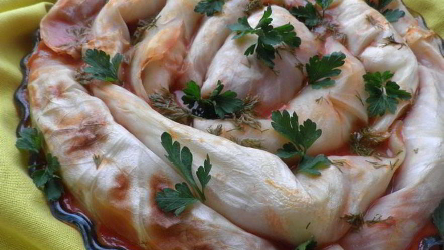 Рецепт голубцов с фасолью в томатном соусе