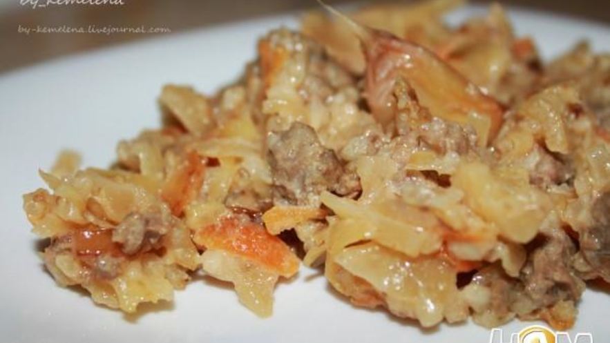 Рецепт ленивых голубцов на молоке в мультиварке