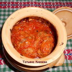 Рецепт Ленивых голубцов с капустой и фаршем в горшочках