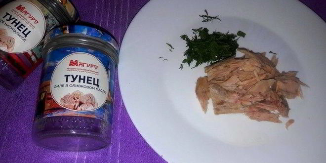 Рецепт гречневой лапши с тунцом и грибами