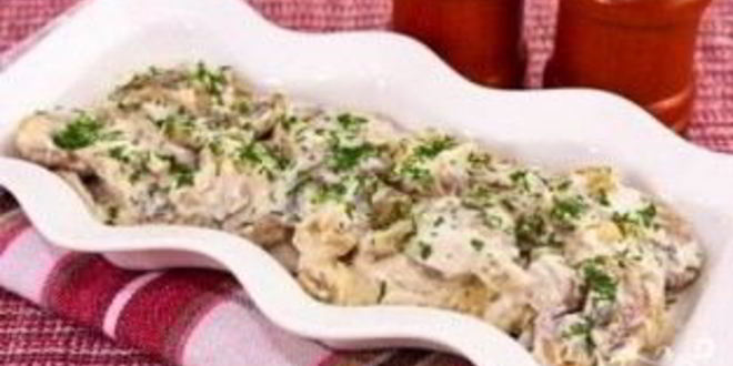 Рецепт белых грибов в сметане