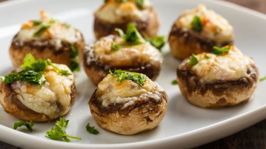 Рецепт фаршированных грибов на гриле