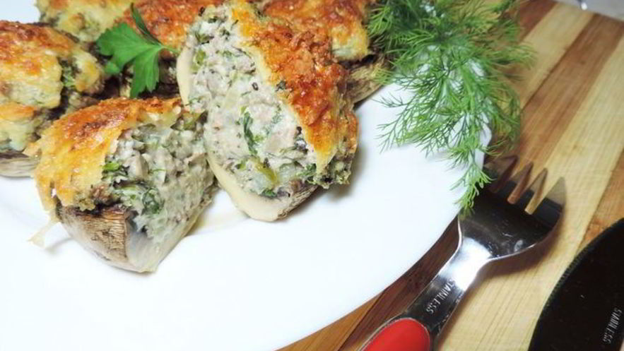 Рецепт фаршированных шампиньонов шик