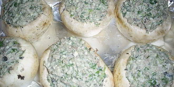 Рецепт фаршированных шампиньонов шик