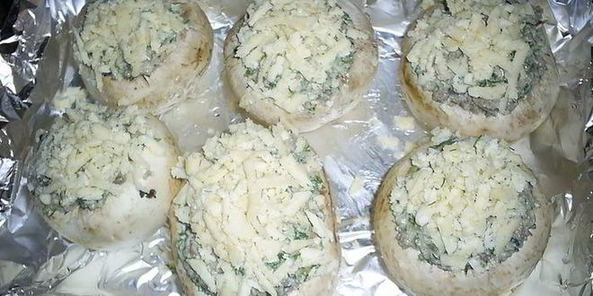 Рецепт фаршированных шампиньонов шик