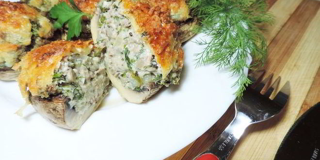 Рецепт фаршированных шампиньонов шик