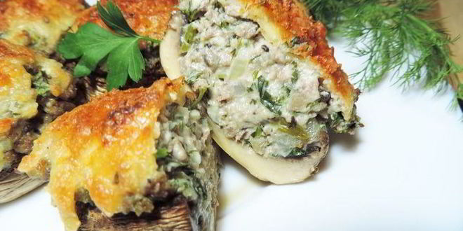 Рецепт фаршированных шампиньонов шик