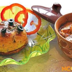 Рецепт Грибов с овощами в горшочках