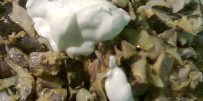 Рецепт грибов в сметане