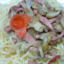 Рецепт Грибов, жаренных с колбасой