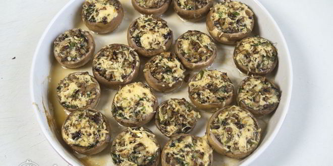 Рецепт шампиньонов фаршированных сыром