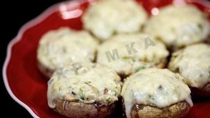Рецепт Шампиньонов с курицей и сыром