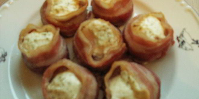 Рецепт шампиньонов в беконе