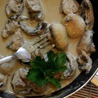 Рецепт Шампиньонов в сметанно-соевом соусе