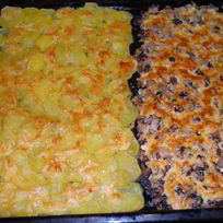 Рецепт Сморчков запеченных под сыром с картофелем