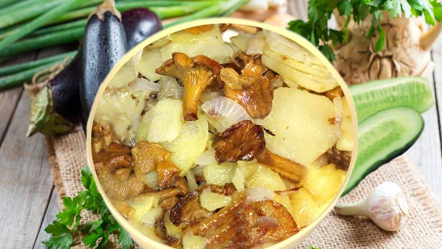 Рецепт тушеных лисичек с картошкой