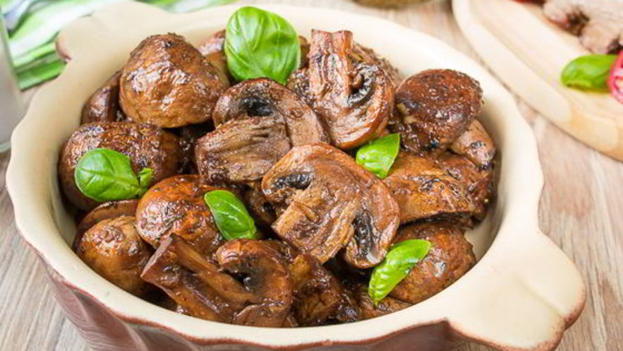 Рецепт запеченных шампиньонов с травами