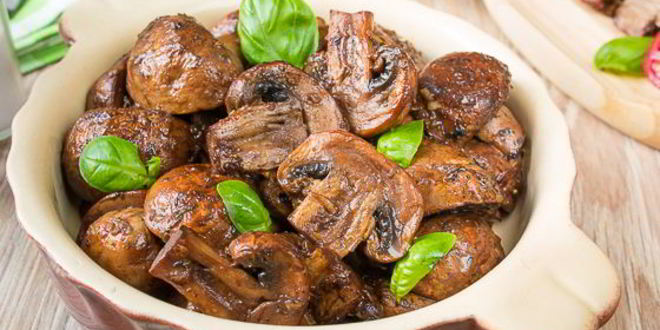 Рецепт запеченных шампиньонов с травами