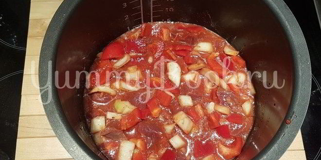 Рецепт гуляша из говядины в мультиварке