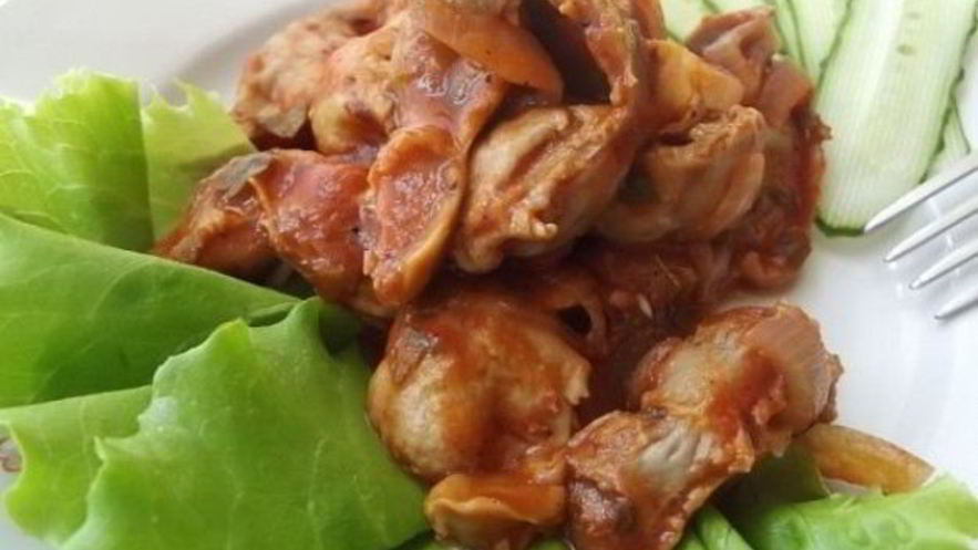 Рецепт гуляша из желудков куриных