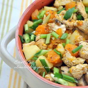 Рецепт Гуляша с тыквой и индейкой