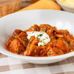 Рецепт Свинины, тушенной с капустой а la гуляш