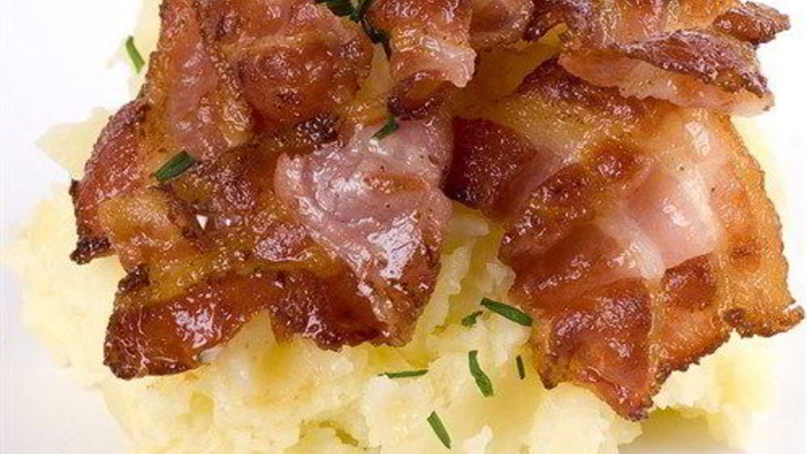 Рецепт картофельного пюре с беконом и укропом