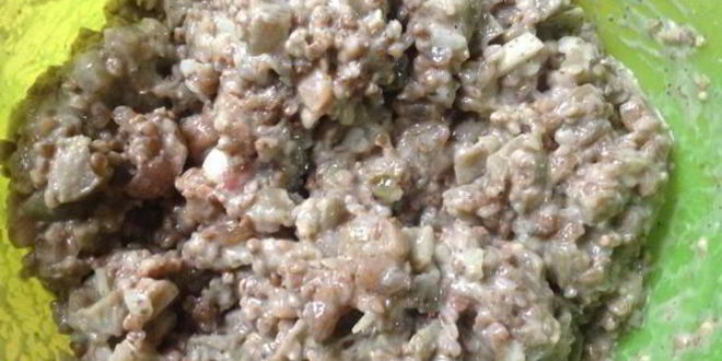 Рецепт гречаников с куриной грудкой и баклажанами