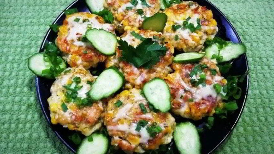 Рецепт котлет из курицы и кукурузы
